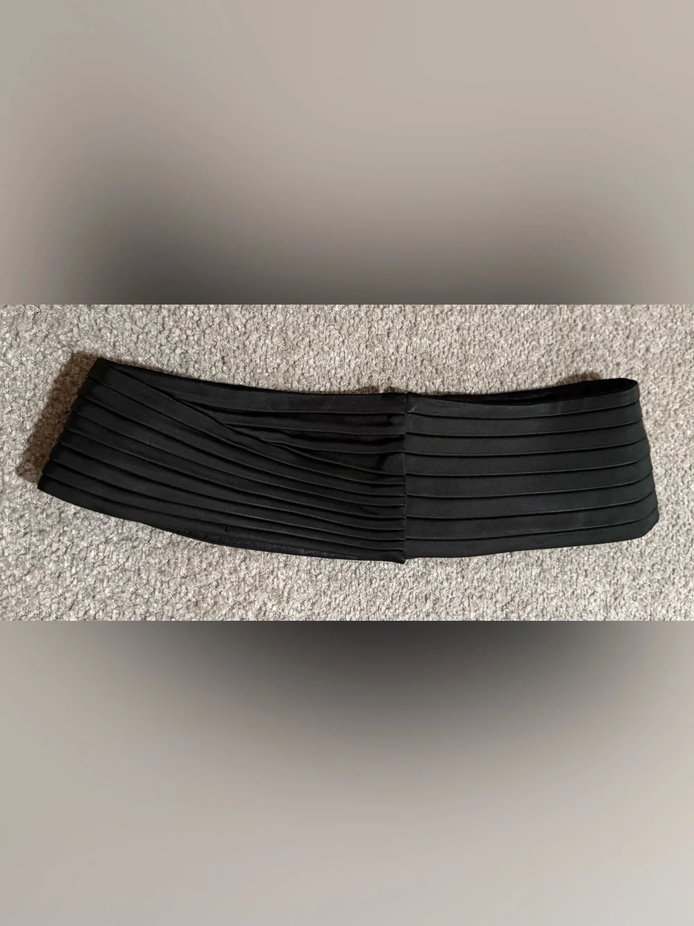 Cache Black Pleated Waist Accent  Belt